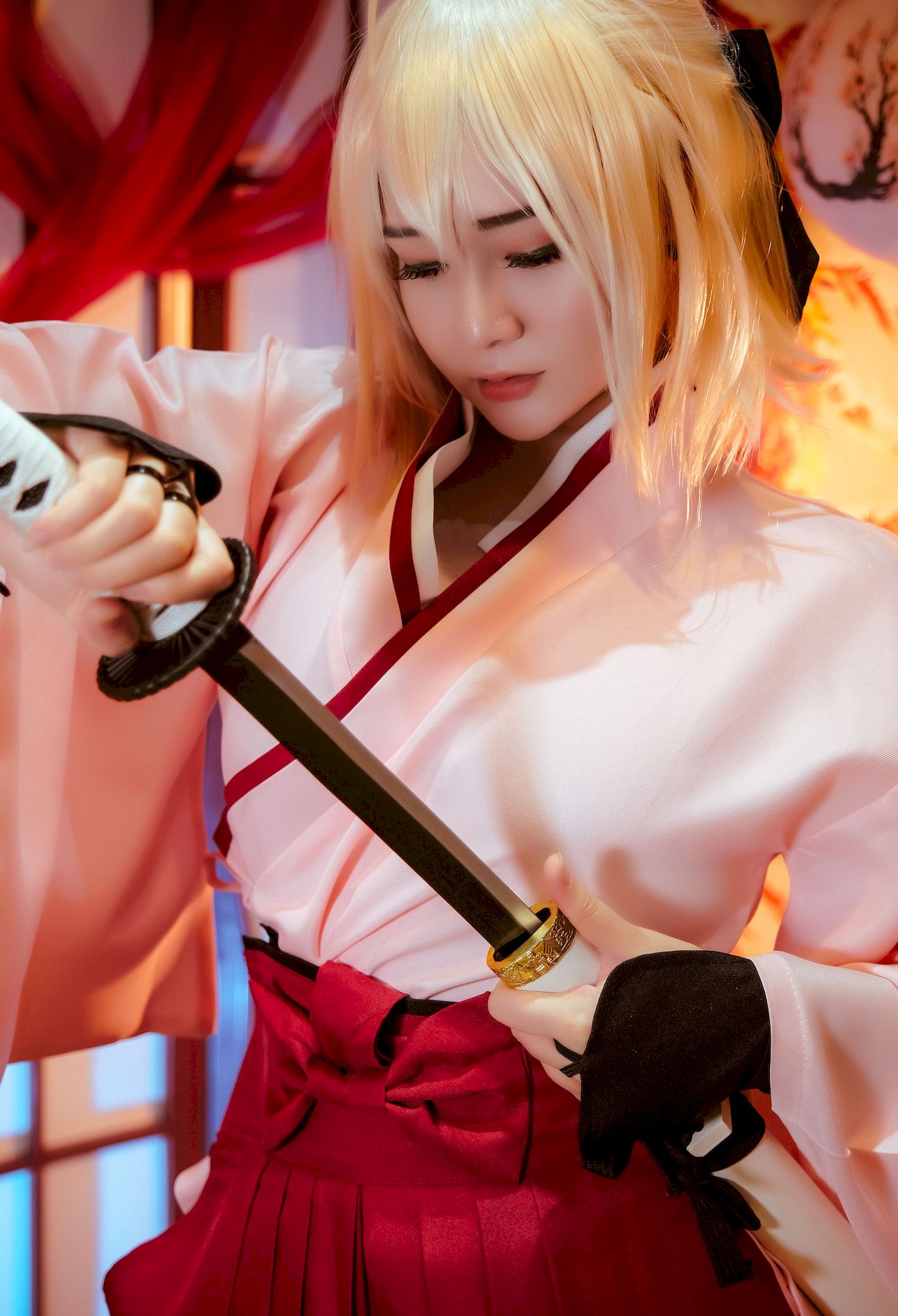 Souji CoserС Sakura  Godzilla  Saber  - Okita @Potato 1ҳ